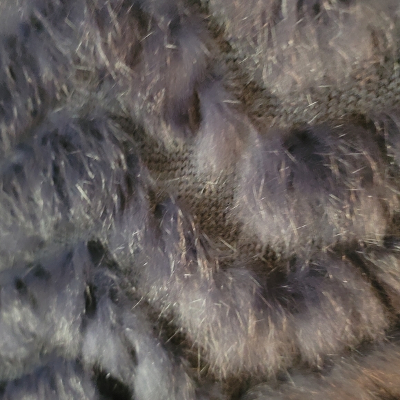 Metric Knits 100% Rabbit fur vest - Navy - Picture 4 of 10